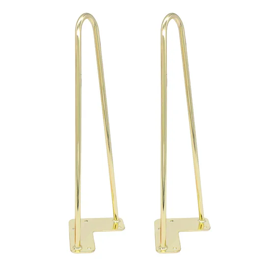 Современные ножки-шпильки из хрома/розового золота — круглая сталь с регулируемыми ножками для обеденных столов и скамеек