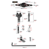 OEM-комплект сверхмощных черных стальных ворот, петля, защелка и откидной стержень — по индивидуальному заказу для деревянных заборов