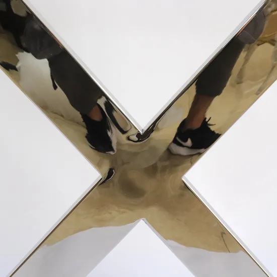 Современная рама X-образная квадратная ножка для стола из нержавеющей стали для офиса и ресторана