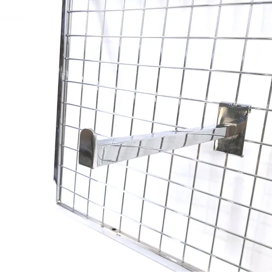Крюк металлической ячеистой сети дисплея квадратной трубки Gridwall 18 * 18 хромирования