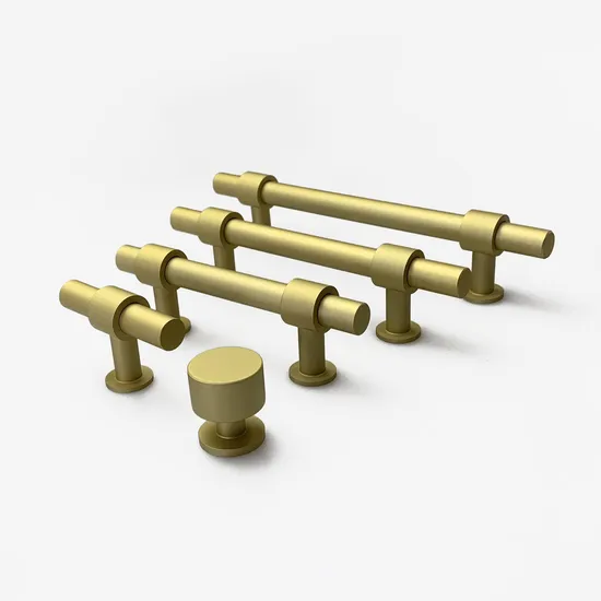 Ручка шкафа кухонного шкафа из алюминиевого сплава Matt Gold T Bar