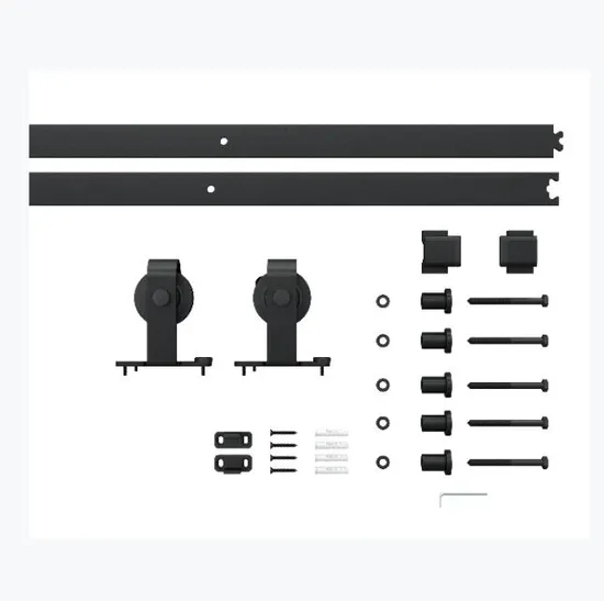 Двери сарая деревенской черной стальной алюминиевой рамы стиля раздвижные стеклянные