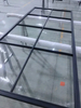 Раздвижная дверь сарая из прозрачного стекла в стальной раме Morden с фурнитурой
