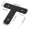 Износостойкая панель из листовой стали, матовый черный металлический соединительный кронштейн