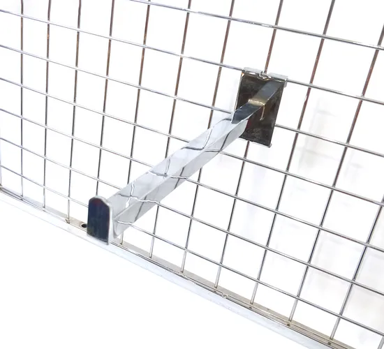 Крюк металлической ячеистой сети дисплея квадратной трубки Gridwall 18 * 18 хромирования