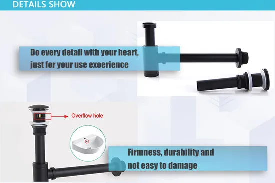 Сифон для бутылок, медный сифон, латунный корпус, труба из нержавеющей стали, сифонные ловушки для ванной комнаты