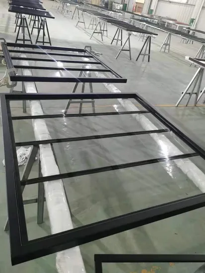 Стеклянная раздвижная дверь сарая, обшитая панелями, раздвижной шкаф из углеродистой стали с матовым стеклом