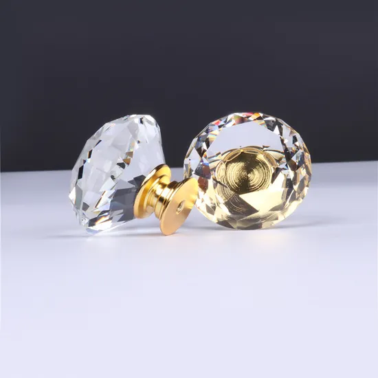 Ручки для дверей шкафа Zamak Diamonds, роскошная ручка для выдвижного ящика из хрустального стекла