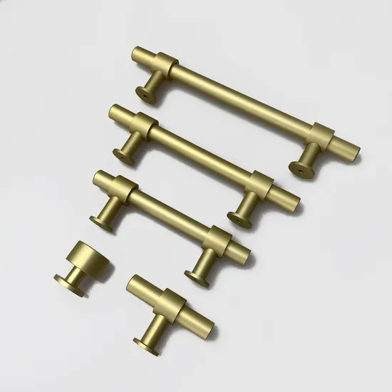 Ручка шкафа кухонного шкафа из алюминиевого сплава Matt Gold T Bar
