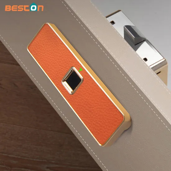Умный биометрический кожаный скрытый замок для картотеки, электронные USB-перезаряжаемые замки для ящиков