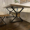 Современный металлический прочный каркас X-образной рамы MID Century, черные прочные ножки стола