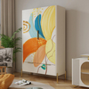 Горячий комод с 3/5/6 ящиками - позолоченные ножки из массива дерева, белый для спальни