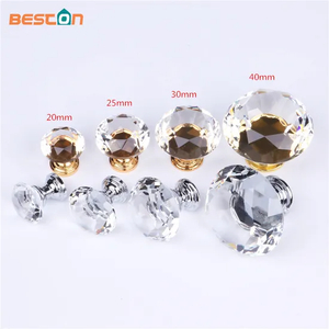 Ручки для дверей шкафа Zamak Diamonds, роскошная ручка для выдвижного ящика из хрустального стекла